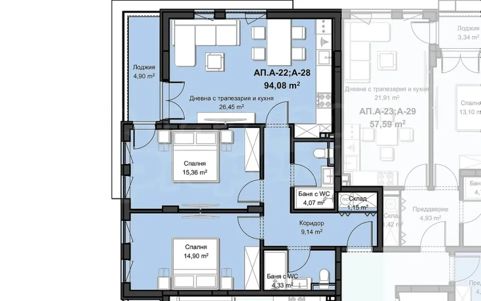 Spacious 2-Bedroom Apartment in Plovdiv's Hristo Smirnenski District - Image 4