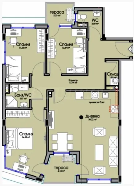 Spacious 3-Bedroom Apartment in Burgas "Horizon" - Image 3