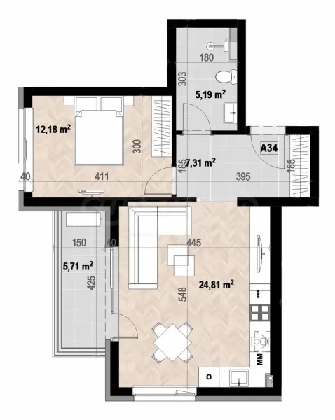 Modern 3-Bedroom Apartment in Sofia City - Image 2