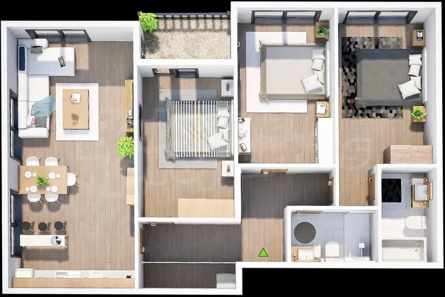 Spacious 3-Bedroom Apartment with Mountain Views in New Plovdiv Complex - Image 2