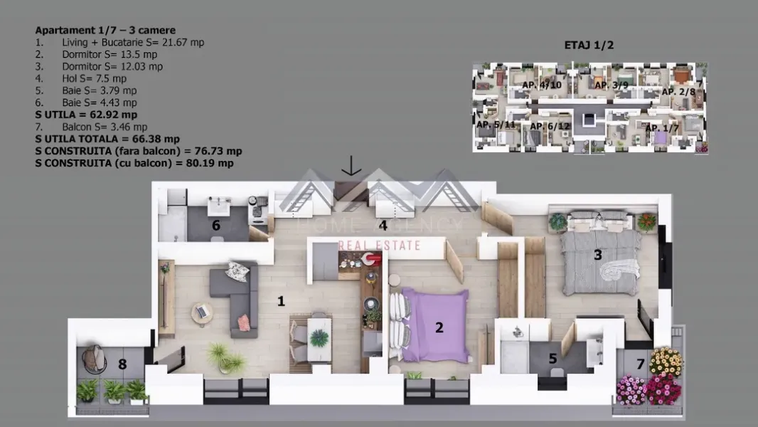 Spacious 3-Bedroom Apartment in Central Otopeni, Romania - Image 4