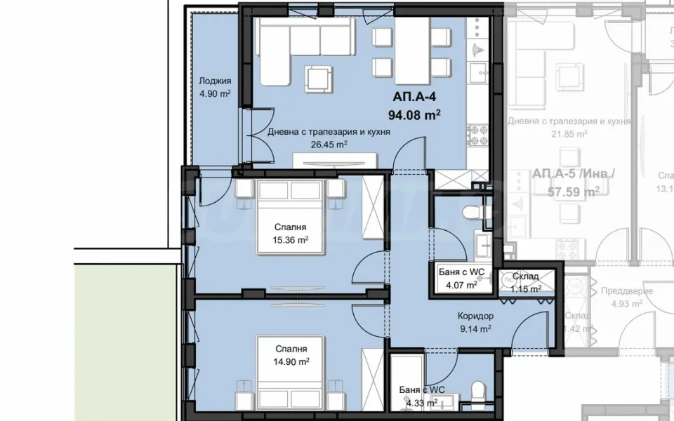 Spacious 2-Bed Apartment in New Plovdiv Complex - Image 2