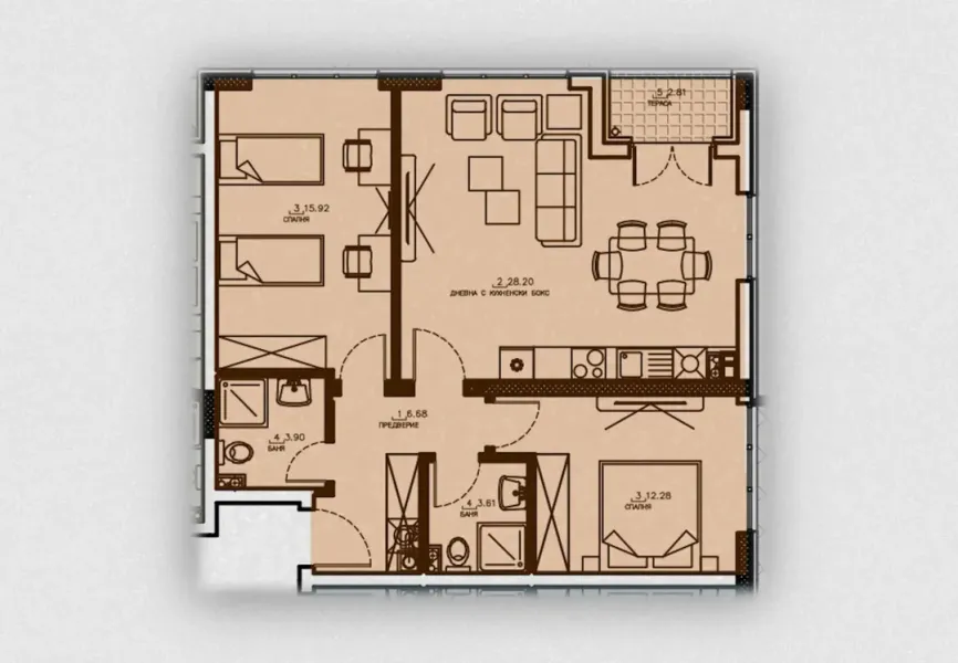 Spacious 2-Bedroom Apartment in Malinova Dolina, Sofia - New Build - Image 2