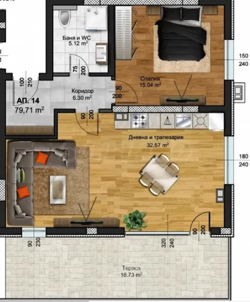 Spacious 2-Bedroom Apartment in Park "Otdih" Plovdiv - Image 4