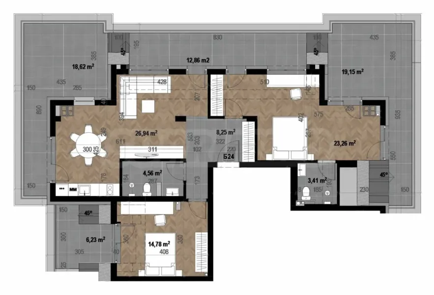 Panoramic Penthouse with Mountain Views in Sofia - Image 3