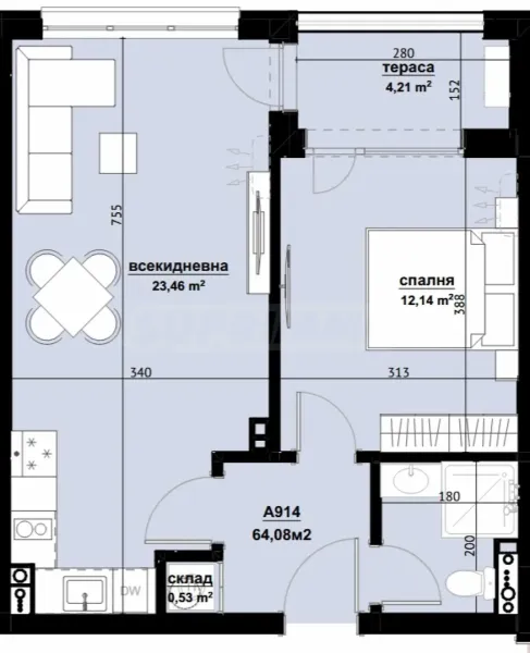 New 1B Apartment - Burgas Plaza Area - Image 1