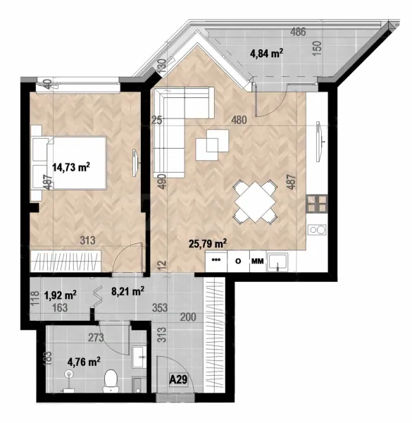 Modern 2-Bedroom Apartment in Sofia City - Image 1