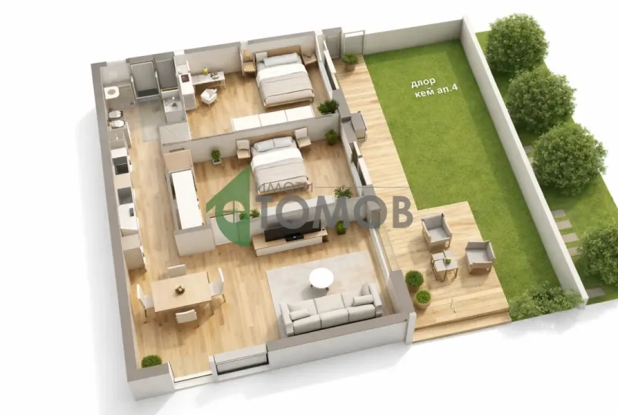 Spacious 3-Bedroom Apartment with Private Courtyard in Stara Zagora - Image 1