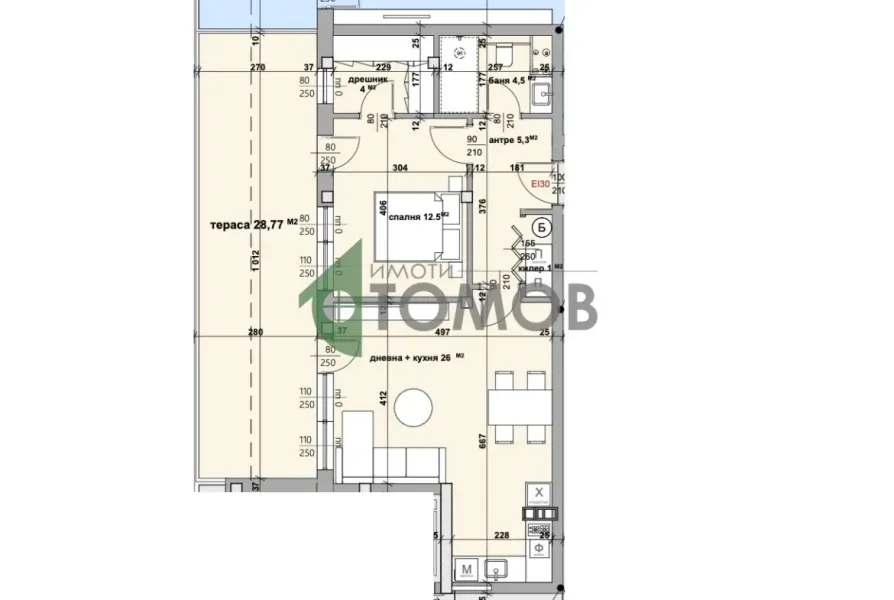 Spacious 3-Bedroom Apartment with Terrace in Stara Zagora - Image 1