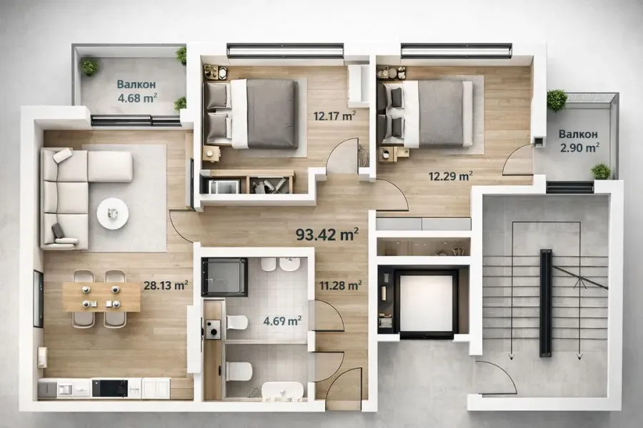 Spacious Two-Bedroom Apartment Near Opalchenska Metro - Sofia - Image 2