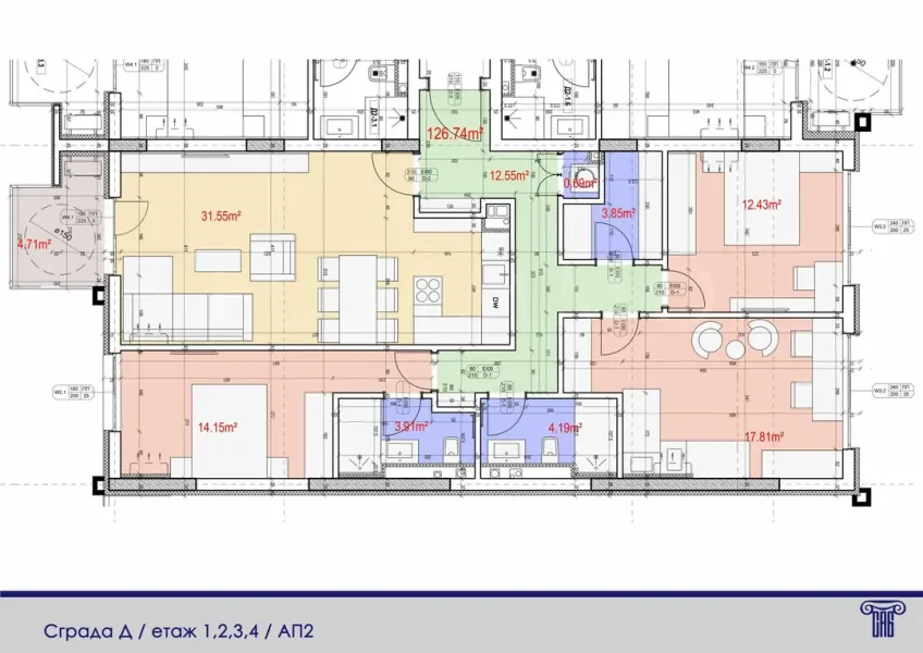 Modern 3-Bedroom Apartment in New Burgas Complex - Image 1