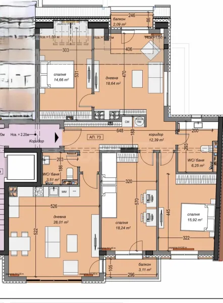 Spacious 3-Bedroom Apartment Near Metro Sofia - Image 1