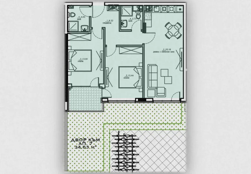 Spacious 2-Bedroom Apartment with Garden in Sofia's Malinova Dolina - Image 4