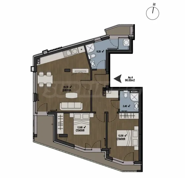 Spacious 2BR Apartment Near Boyana Residence - Image 5