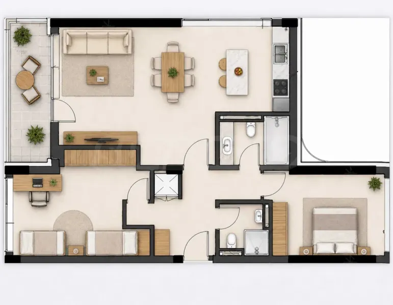 Spacious 2-Bedroom Apartment Near Plovdiv River - Image 4