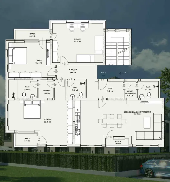 Spacious 3-Bedroom Apartment in Plovdiv Hills - Image 2
