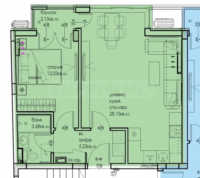 Modern 2-Bedroom Apartment in Plovdiv, Bulgaria - Image 3