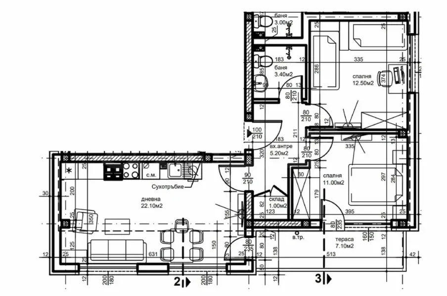 Modern 3-bedroom apartment in 'Proslav' complex. - Image 1