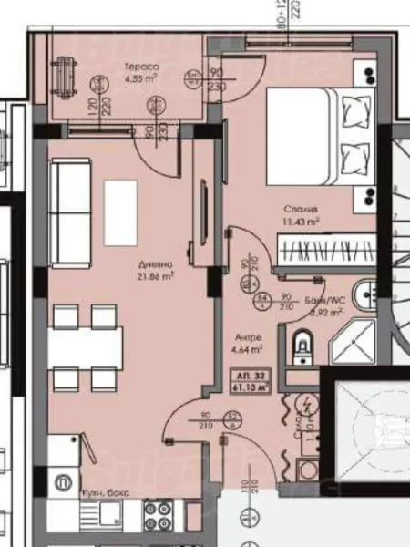 Stylish 1-Bedroom Apartment in Azimut, Burgas – Modern Living - Image 3