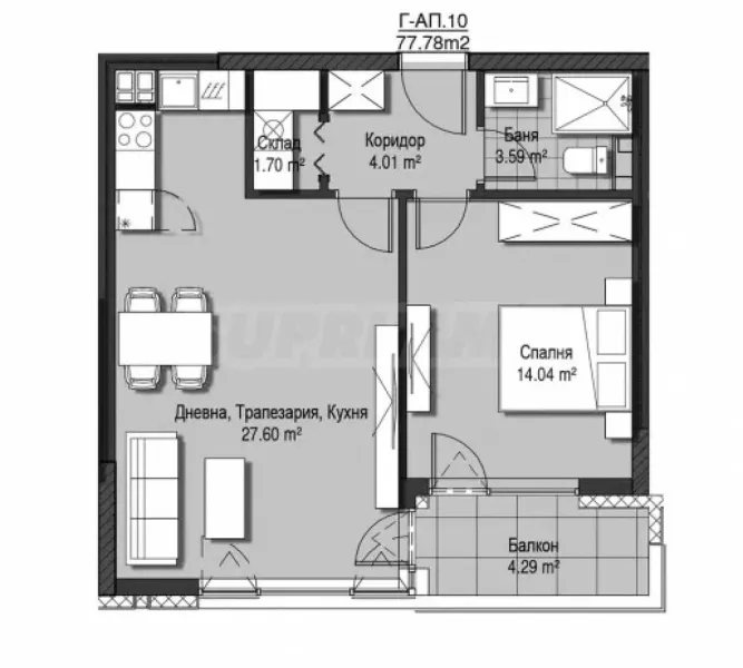 South-Facing Apartment: Modern Sofia Gem - Image 4